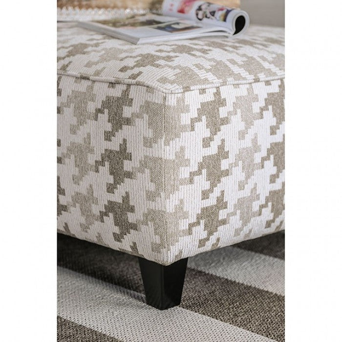 Christine Light Gray/Pattern Ottoman - SM8280-OT