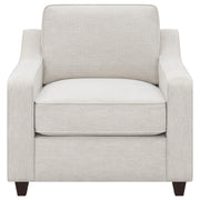 Christine Upholstered Sloped Arm Accent Chair Beige - 552063