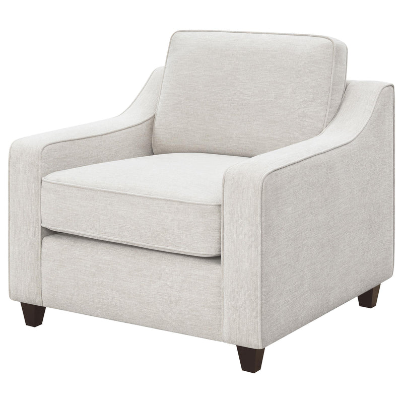 Christine Upholstered Sloped Arm Accent Chair Beige - 552063