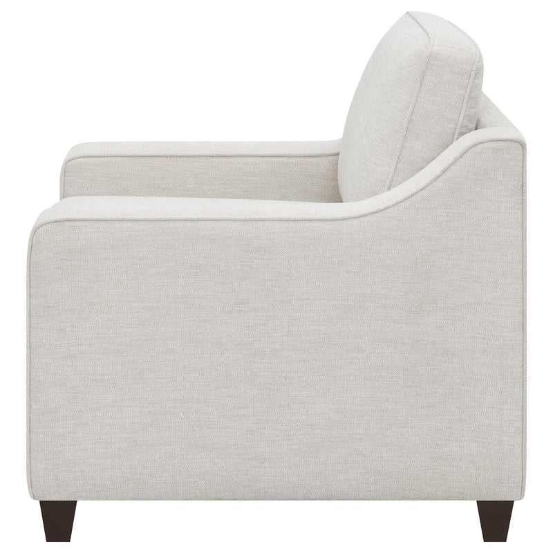 Christine Upholstered Sloped Arm Accent Chair Beige - 552063