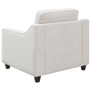 Christine Upholstered Sloped Arm Accent Chair Beige - 552063