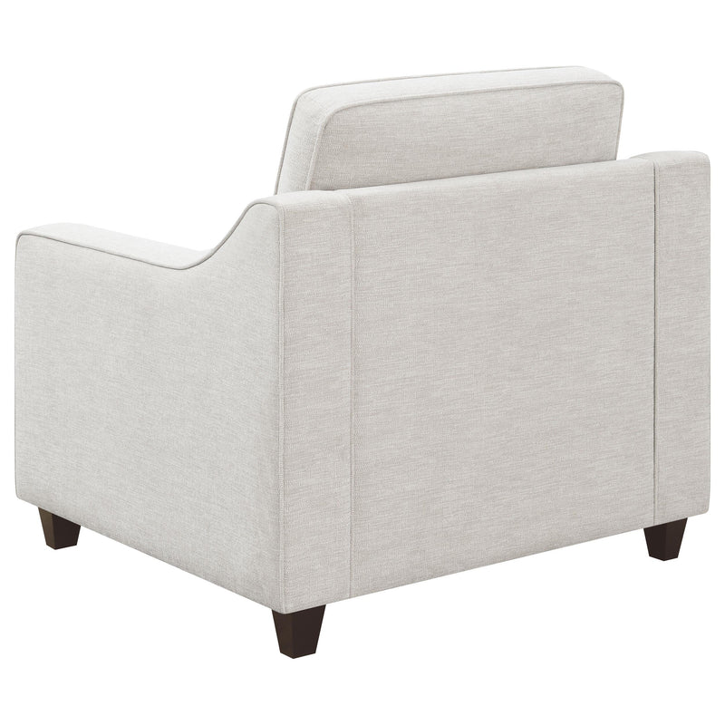 Christine Upholstered Sloped Arm Accent Chair Beige - 552063