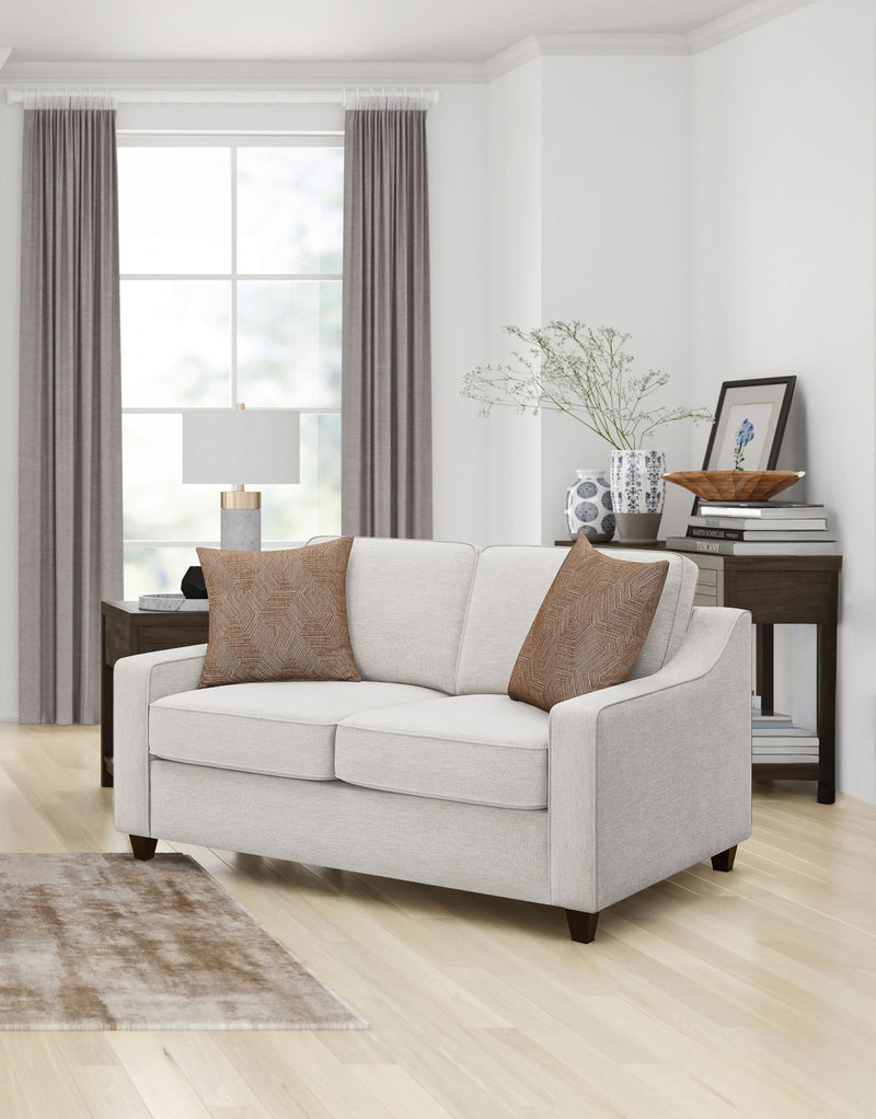 Christine Upholstered Sloped Arm Loveseat Beige - 552062