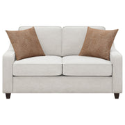 Christine Upholstered Sloped Arm Loveseat Beige - 552062