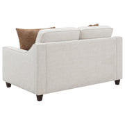 Christine Upholstered Sloped Arm Loveseat Beige - 552062