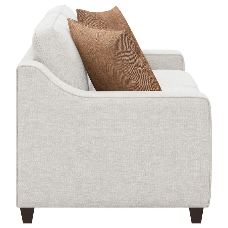 Christine Upholstered Sloped Arm Loveseat Beige - 552062