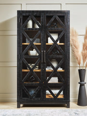 Christop Black/Brown Accent Cabinet - A4000728