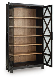 Christop Black/Brown Accent Cabinet - A4000728