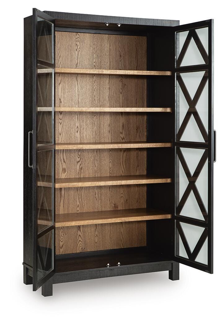 Christop Black/Brown Accent Cabinet - A4000728