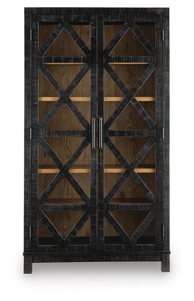 Christop Black/Brown Accent Cabinet - A4000728