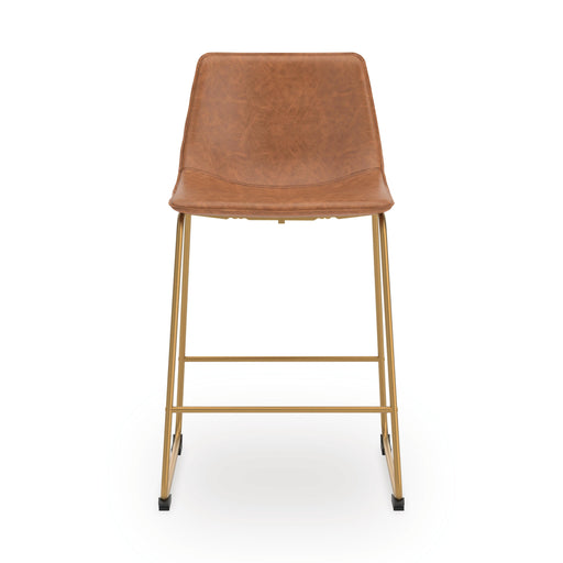 Ciabori Brown/Gold Counter Height Barstool, Set of 2 - PCD373-224