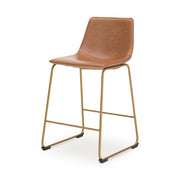 Ciabori Brown/Gold Counter Height Barstool, Set of 2 - PCD373-224