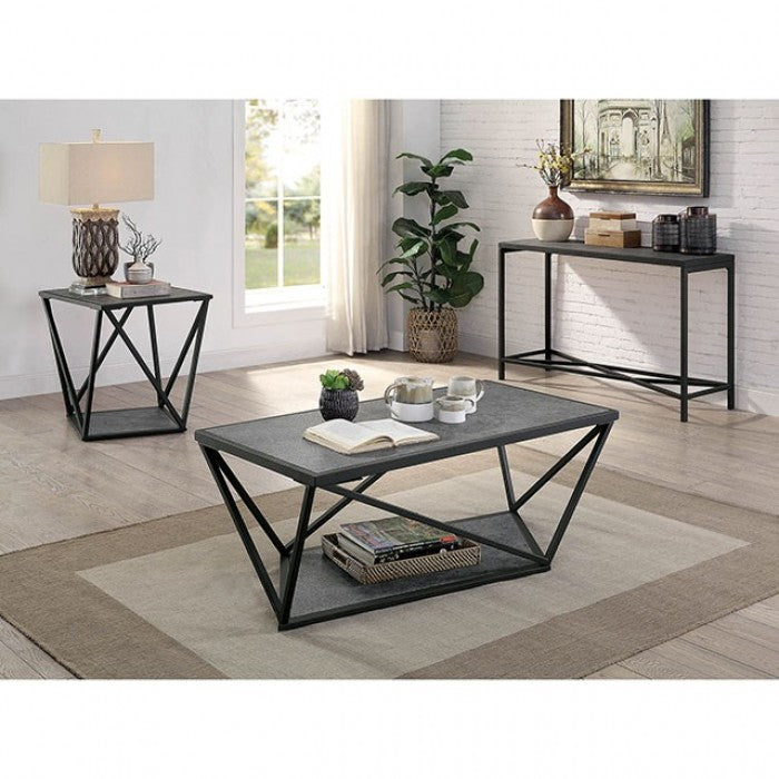 Ciana Gray/Sand Black End Table - CM4744E