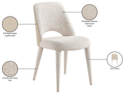 Cici Fabric Upholstered Dining Chair in Beige, Set of 2 - 88010Beige-C