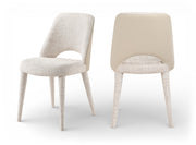 Cici Fabric Upholstered Dining Chair in Beige, Set of 2 - 88010Beige-C
