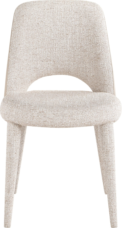Cici Fabric Upholstered Dining Chair in Beige, Set of 2 - 88010Beige-C