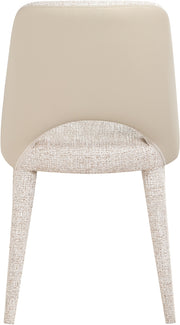 Cici Fabric Upholstered Dining Chair in Beige, Set of 2 - 88010Beige-C