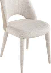 Cici Fabric Upholstered Dining Chair in Beige, Set of 2 - 88010Beige-C