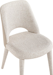 Cici Fabric Upholstered Dining Chair in Beige, Set of 2 - 88010Beige-C