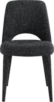 Cici Fabric Upholstered Dining Chair in Black, Set of 2 - 88010Black-C