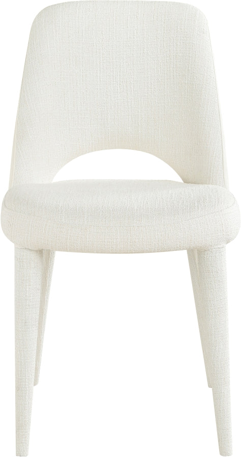 Cici Fabric Upholstered Dining Chair in Cream, Set of 2 - 88010Cream-C