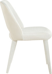 Cici Fabric Upholstered Dining Chair in Cream, Set of 2 - 88010Cream-C