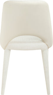 Cici Fabric Upholstered Dining Chair in Cream, Set of 2 - 88010Cream-C