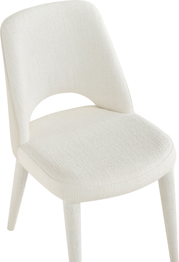 Cici Fabric Upholstered Dining Chair in Cream, Set of 2 - 88010Cream-C