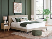 Cielden California King Upholstered Bed with Roll Slats and Dresser in Soft Gray - PKG022925