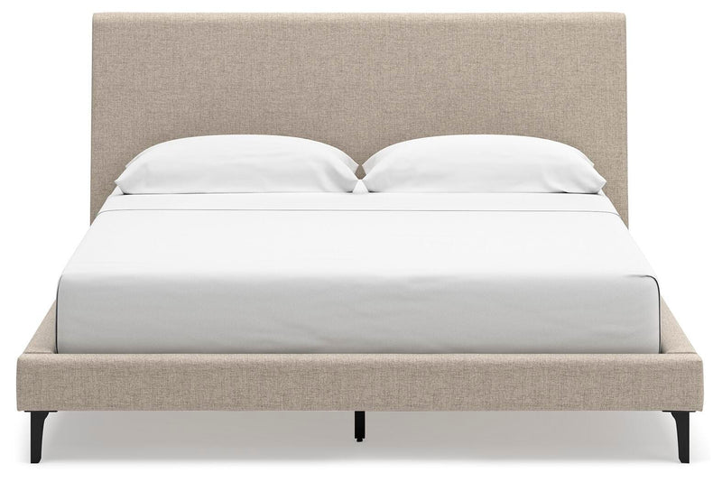 Cielden California King Upholstered Bed with Roll Slats, Chest and  Nightstand in Soft Gray - PKG022921