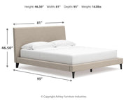 Cielden California King Upholstered Bed with Roll Slats, Chest and  Nightstand in Soft Gray - PKG022921