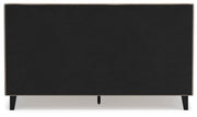 Cielden California King Upholstered Bed with Roll Slats, Dresser and Nightstand in Soft Gray - PKG022926