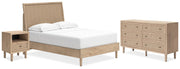 Cielden Full Panel Bed with Dresser and Nightstand in Two-tone - PKG020443