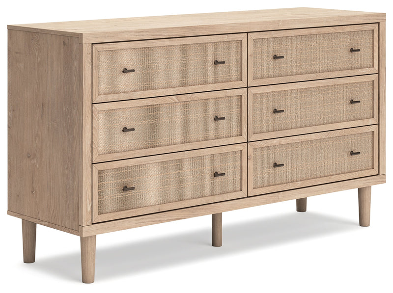 Cielden Full Panel Headboard with Dresser and Nightstand in Two-tone - PKG020444