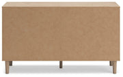 Cielden Full Upholstered Bed with Roll Slats and Dresser in Soft Gray - PKG022901