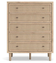 Cielden Full Upholstered Bed with Roll Slats, Chest and  Nightstand in Soft Gray - PKG022897