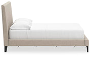 Cielden Full Upholstered Bed with Roll Slats, Chest and  Nightstand in Soft Gray - PKG022897