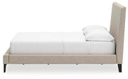 Cielden Full Upholstered Bed with Roll Slats, Chest and  Nightstand in Soft Gray - PKG022897