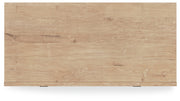Cielden Full Upholstered Panel Bed with Mirrored Dresser and Chest in Two-tone - PKG018689