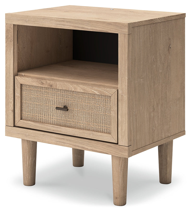 Cielden King Panel Bed with 2 Nightstands in Two-tone - PKG018922