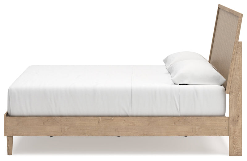 Cielden King Panel Bed with 2 Nightstands in Two-tone - PKG018922