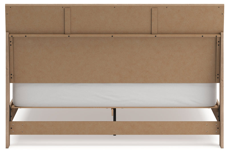 Cielden King Panel Bed with 2 Nightstands in Two-tone - PKG018922