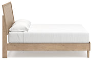 Cielden King Panel Bed with Mirrored Dresser in Two-tone - PKG018697