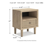 Cielden King Panel Headboard with 2 Nightstands in Two-tone - PKG018672
