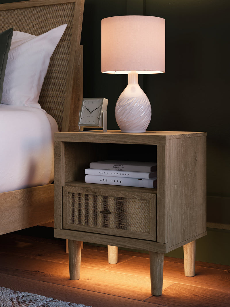 Cielden King Panel Headboard with 2 Nightstands in Two-tone - PKG018672