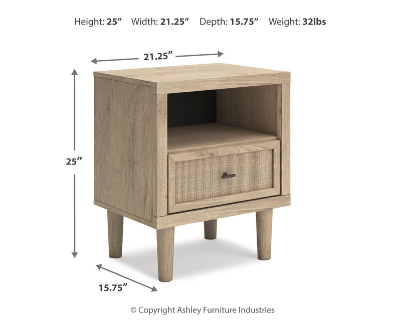 Cielden King Panel Headboard with Mirrored Dresser and Nightstand in Two-tone - PKG018683