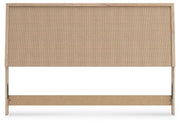 Cielden King Panel Headboard with Mirrored Dresser in Two-tone - PKG018682