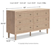 Cielden King Upholstered Bed with Roll Slats and Dresser in Soft Gray - PKG022917