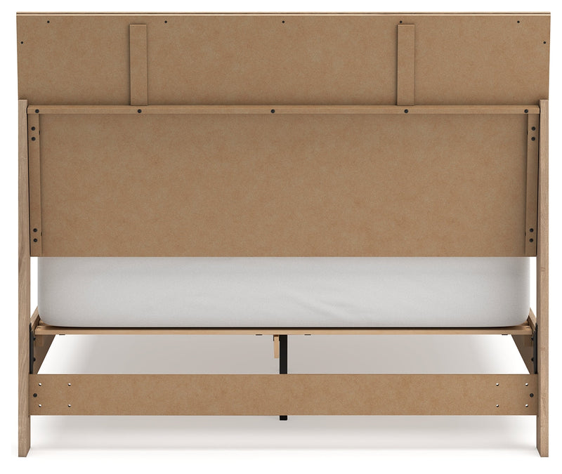 Cielden Queen Panel Bed with 2 Nightstands in Two-tone - PKG018918
