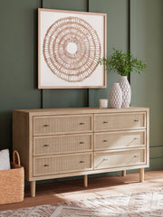 Cielden Queen Panel Headboard with Dresser in Two-tone - PKG018681